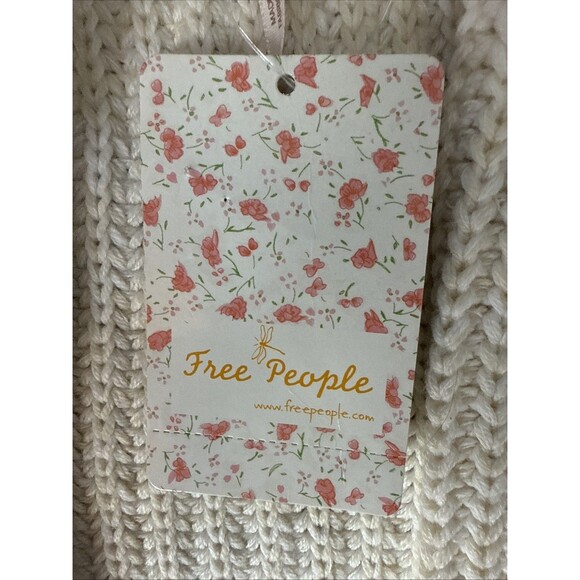Free People High Hopes Cardigan Sweater Small Oversized Chunky Knit Slouchy Open - Picture 8 of 11
